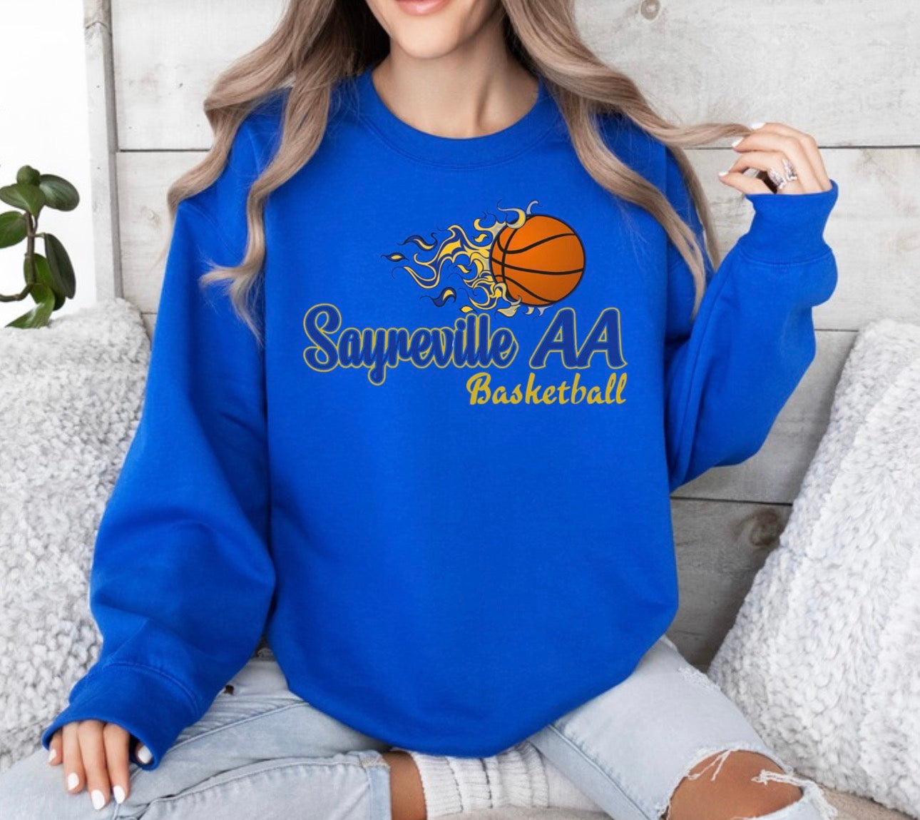Sayreville AA basketball logo 2 shirt